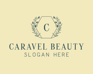 Organic Floral Wreath logo design