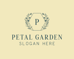 Organic Floral Wreath logo design