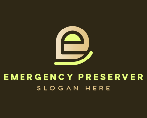 Modern Yellow Letter E logo design