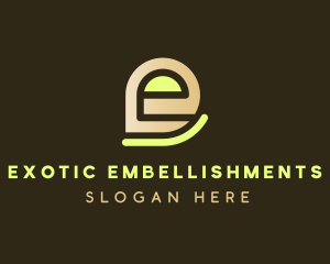 Modern Yellow Letter E logo design