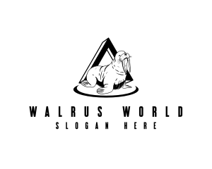 Iceberg Mountain Walrus logo design