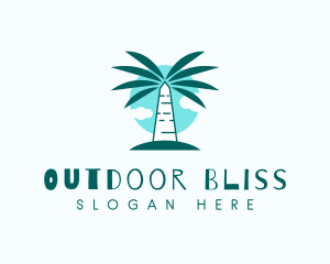 Tropical Palm Tree logo design