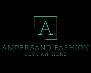 Serif Square Fashion Boutique logo design