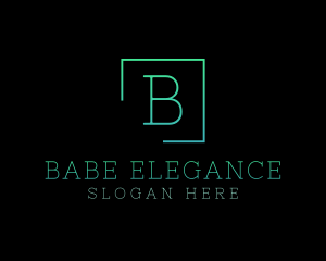 Serif Square Fashion Boutique logo design