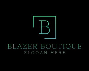 Serif Square Fashion Boutique logo design