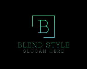 Serif Square Fashion Boutique logo design