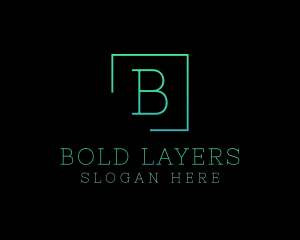 Serif Square Fashion Boutique logo design