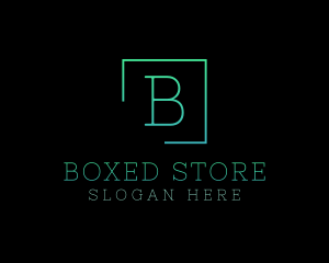 Serif Square Fashion Boutique logo design