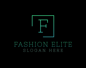 Serif Square Fashion Boutique logo design