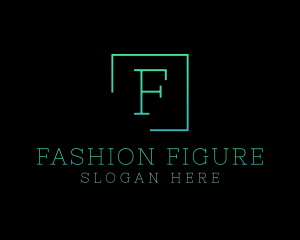 Serif Square Fashion Boutique logo design