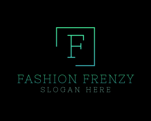 Serif Square Fashion Boutique logo design