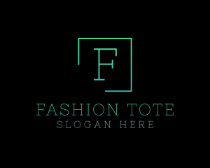 Serif Square Fashion Boutique logo design