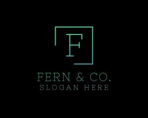 Serif Square Fashion Boutique logo design