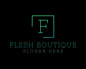 Serif Square Fashion Boutique logo design