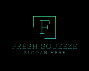 Serif Square Fashion Boutique logo design