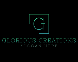 Serif Square Fashion Boutique logo design