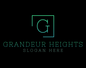 Serif Square Fashion Boutique logo design