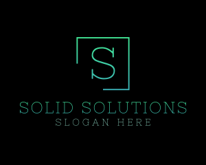 Serif Square Fashion Boutique logo design