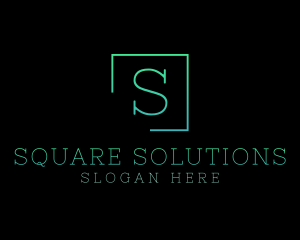 Serif Square Fashion Boutique logo design