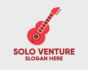 Red Guitar Player logo design