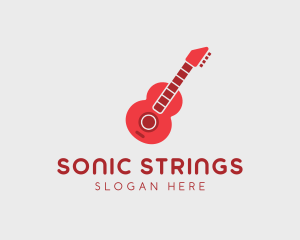 Red Guitar Player logo