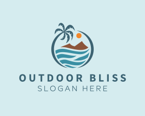 Island Beach Vacation logo design