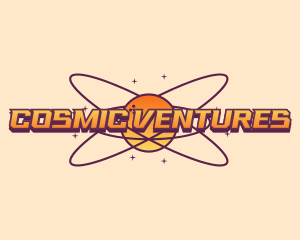 Cosmic Planet Orbit logo design