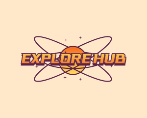 Cosmic Planet Orbit logo design