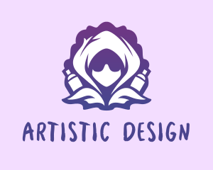 Gradient Graffiti Artist logo design