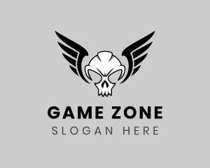 Skull Wings Gamer Logo