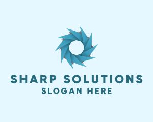 Spiral Blade Disc logo design