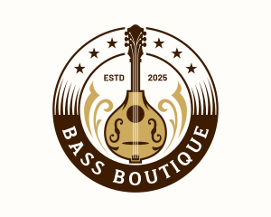 Musical Mandolin Instrument logo
