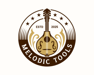Musical Mandolin Instrument logo