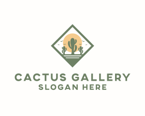 Desert Cactus Plant logo