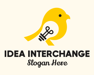 Light Bulb Bird logo design