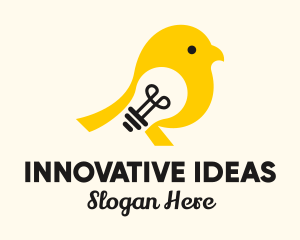 Light Bulb Bird logo design