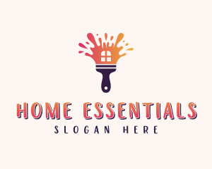 Home Improvement Paintbrush logo design