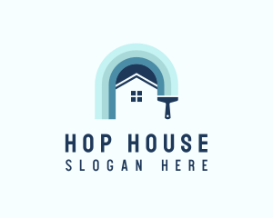 Housing Paint Brush logo design