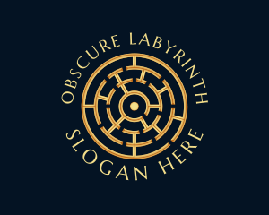 Premium Labyrinth Maze logo design