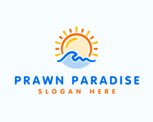 Sunrise Ocean Wave logo design