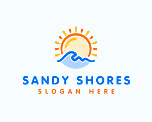 Sunrise Ocean Wave logo design