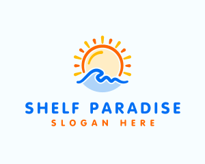 Sunrise Ocean Wave logo design