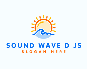 Sunrise Ocean Wave logo design