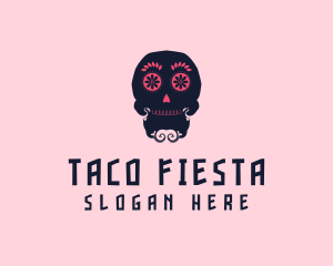 Floral Mexican Skull logo