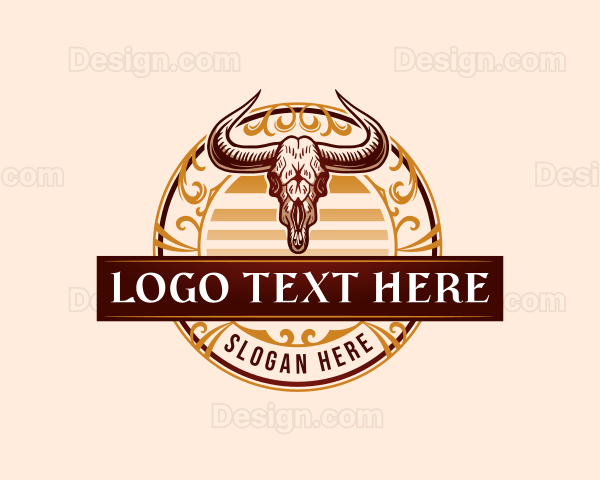 Skull Bull Rodeo Logo