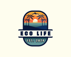 Tropical Beach Travel Logo