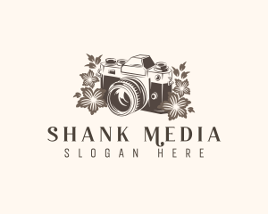 Camera Floral Media logo design