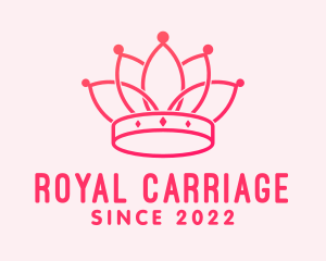 Pink Royal Headdress  logo design