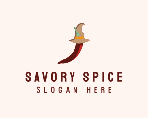 Witch Spicy Pepper  logo design