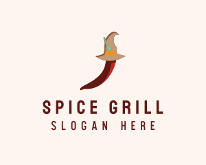 Witch Spicy Pepper  logo design